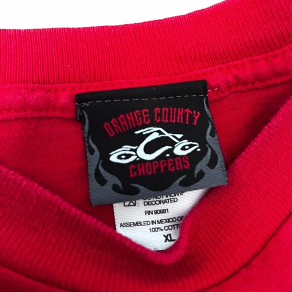 X-Large Red Orange County Choppers T-Shirt - Picture 5 of 5